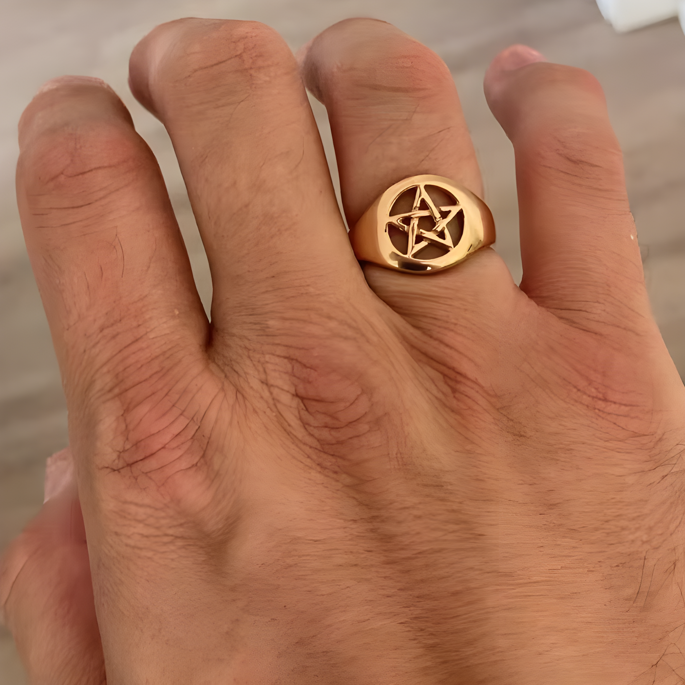 Medium Pentacle Ring in Antique Bronze, Mens Pentacle Ring Jewelry, Ladies Pentacle Ring Jewelry, Jewellery Gift for Wicca Pagan, Bronze Pagan Ring, Bronze Pentacle Ring, Bronze Wiccan Jewellery, Bronze Pagan Jewelry, Antique Bronze Witch Ring