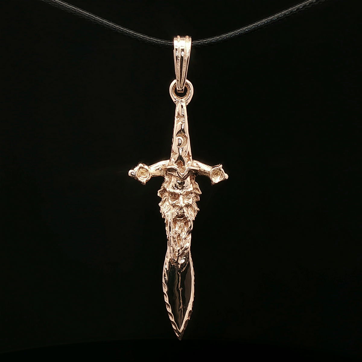Merlin Sword Pendant in Antique Bronze - Le Dragon Argenté