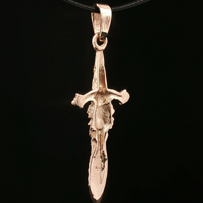 Merlin Sword Pendant in Antique Bronze - Le Dragon Argenté