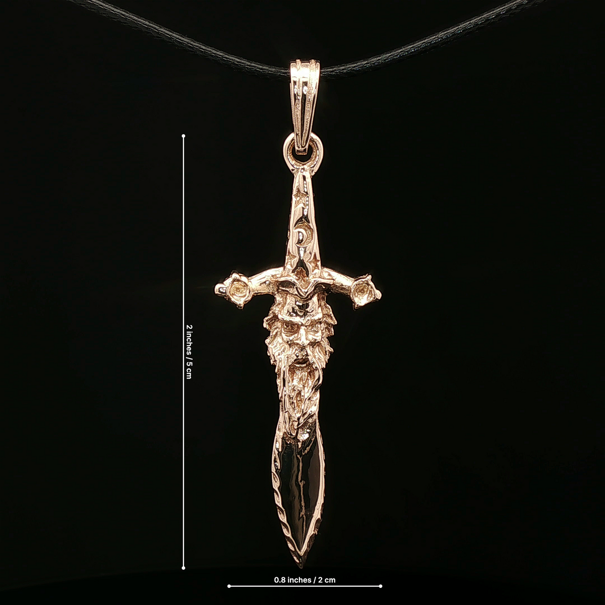 Merlin Sword Pendant in Antique Bronze - Le Dragon Argenté