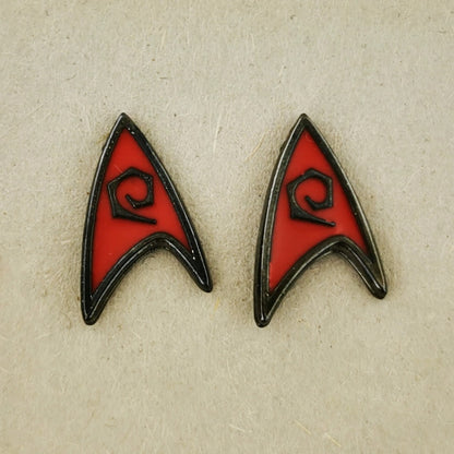 Geeky Pewter Stud Earrings