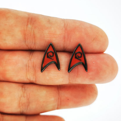 Geeky Pewter Stud Earrings