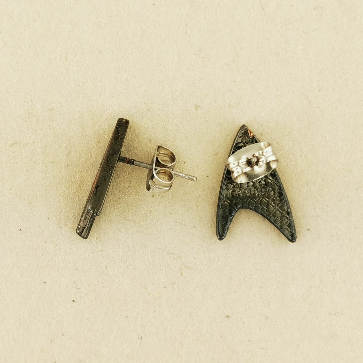 Geeky Pewter Stud Earrings