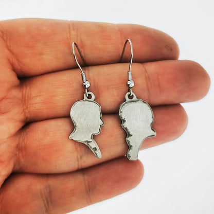 Geeky Pewter Charm Earrings