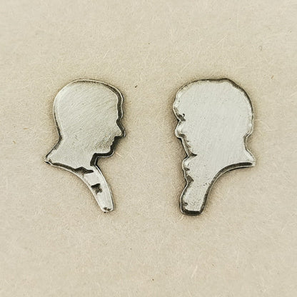 Geeky Pewter Stud Earrings