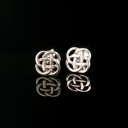 Small Celtic Knot Stud Earrings - Le Dragon Argenté