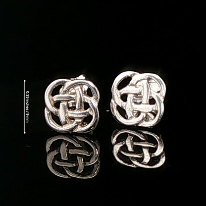 Small Celtic Knot Stud Earrings - Le Dragon Argenté