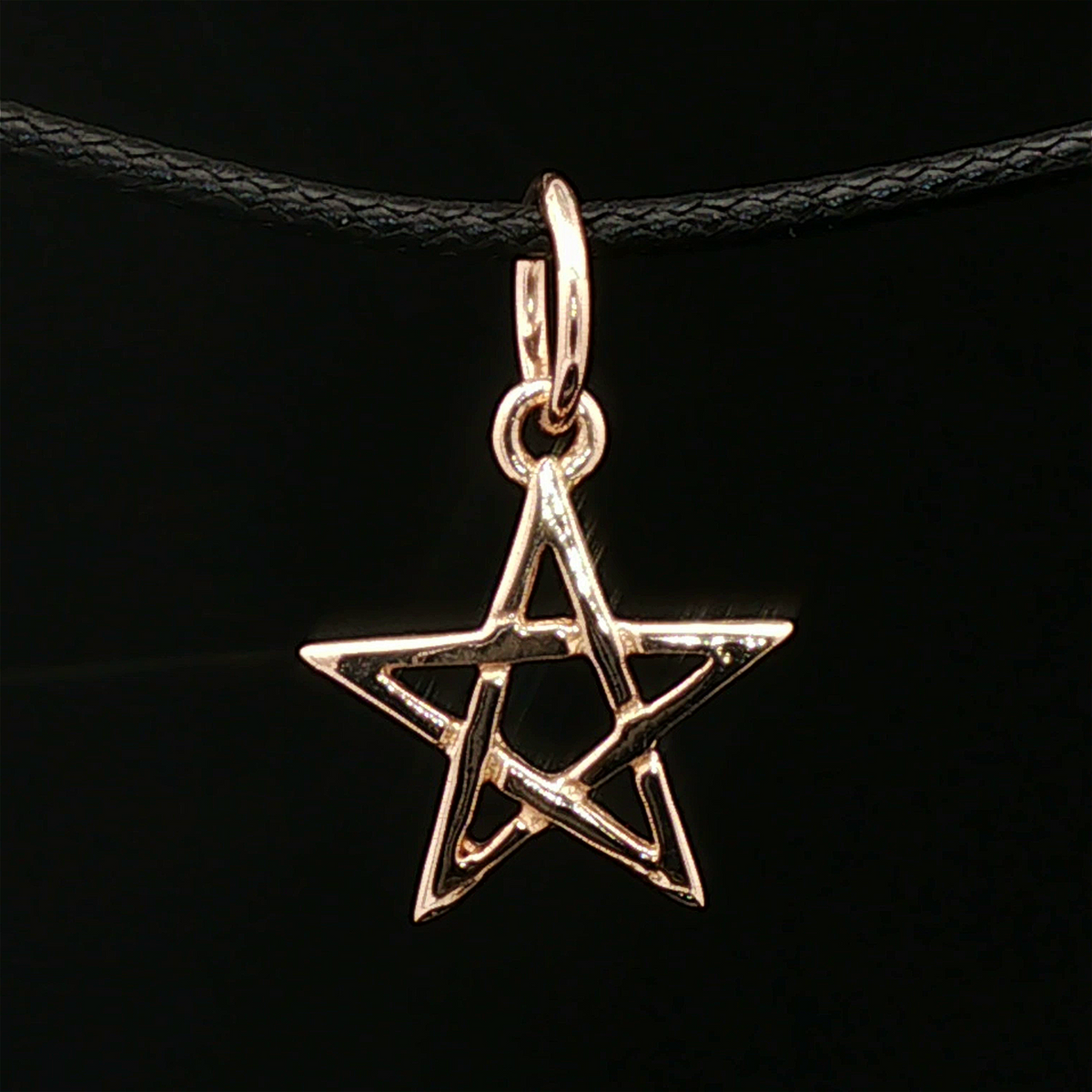 Small Pentagram Star Charm in Antique Bronze - Le Dragon Argenté
