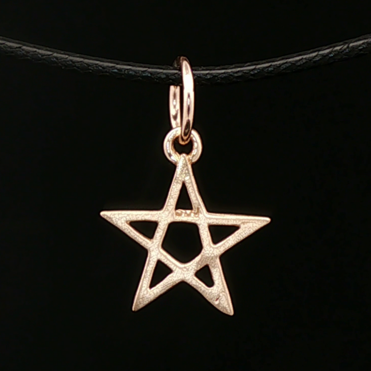 Small Pentagram Star Charm in Antique Bronze - Le Dragon Argenté