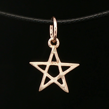 Small Pentagram Star Charm in Antique Bronze - Le Dragon Argenté