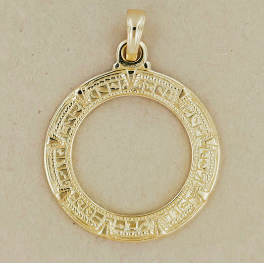 Gold Earth Stargate Pendant