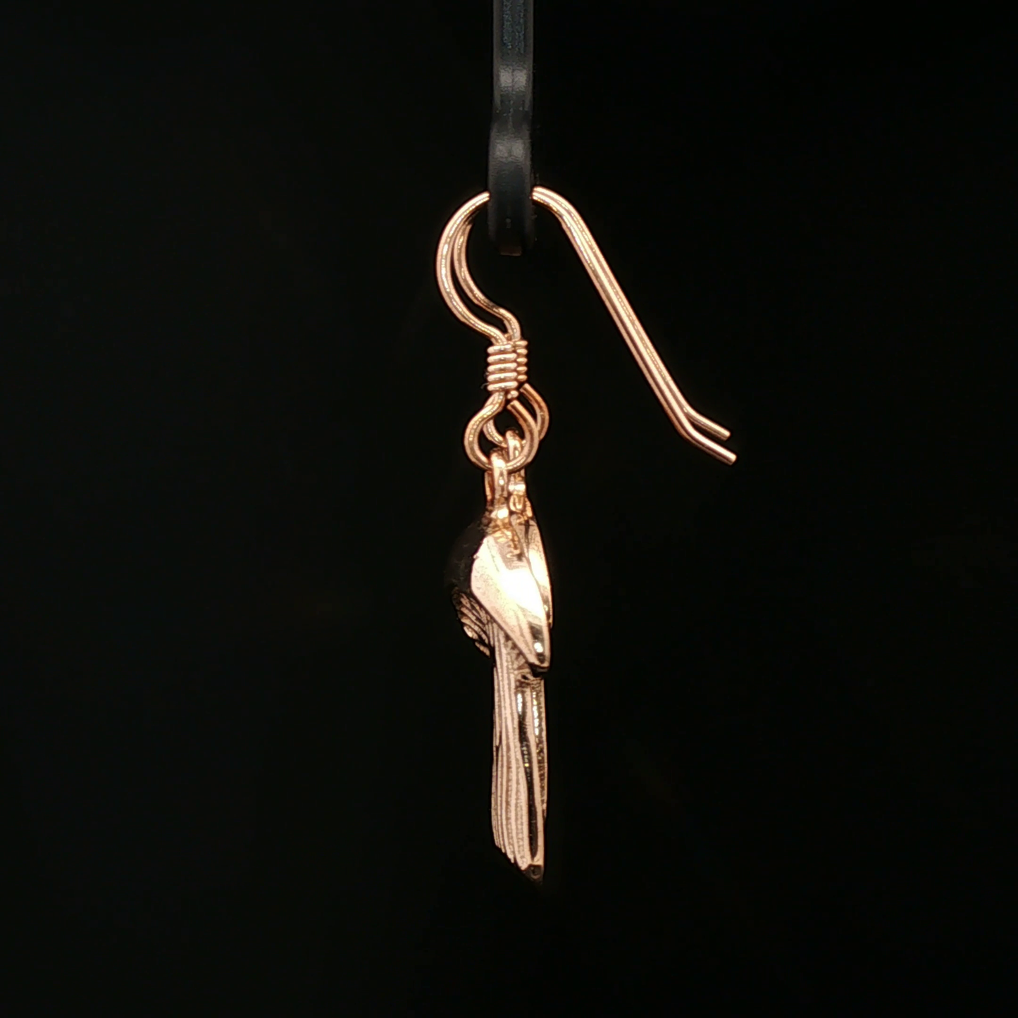 Textured Mushroom Dangle Earrings in Antique Bronze - Le Dragon Argenté
