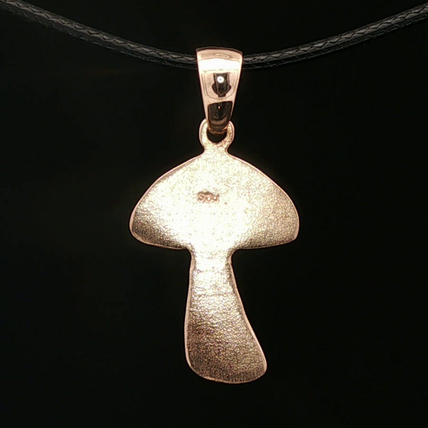 Textured Mushroom Pendant in Antique Bronze - Le Dragon Argenté