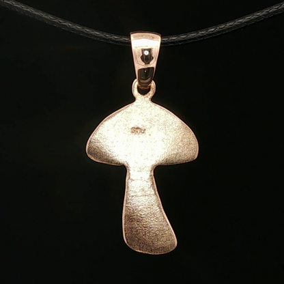 Textured Mushroom Pendant in Antique Bronze - Le Dragon Argenté