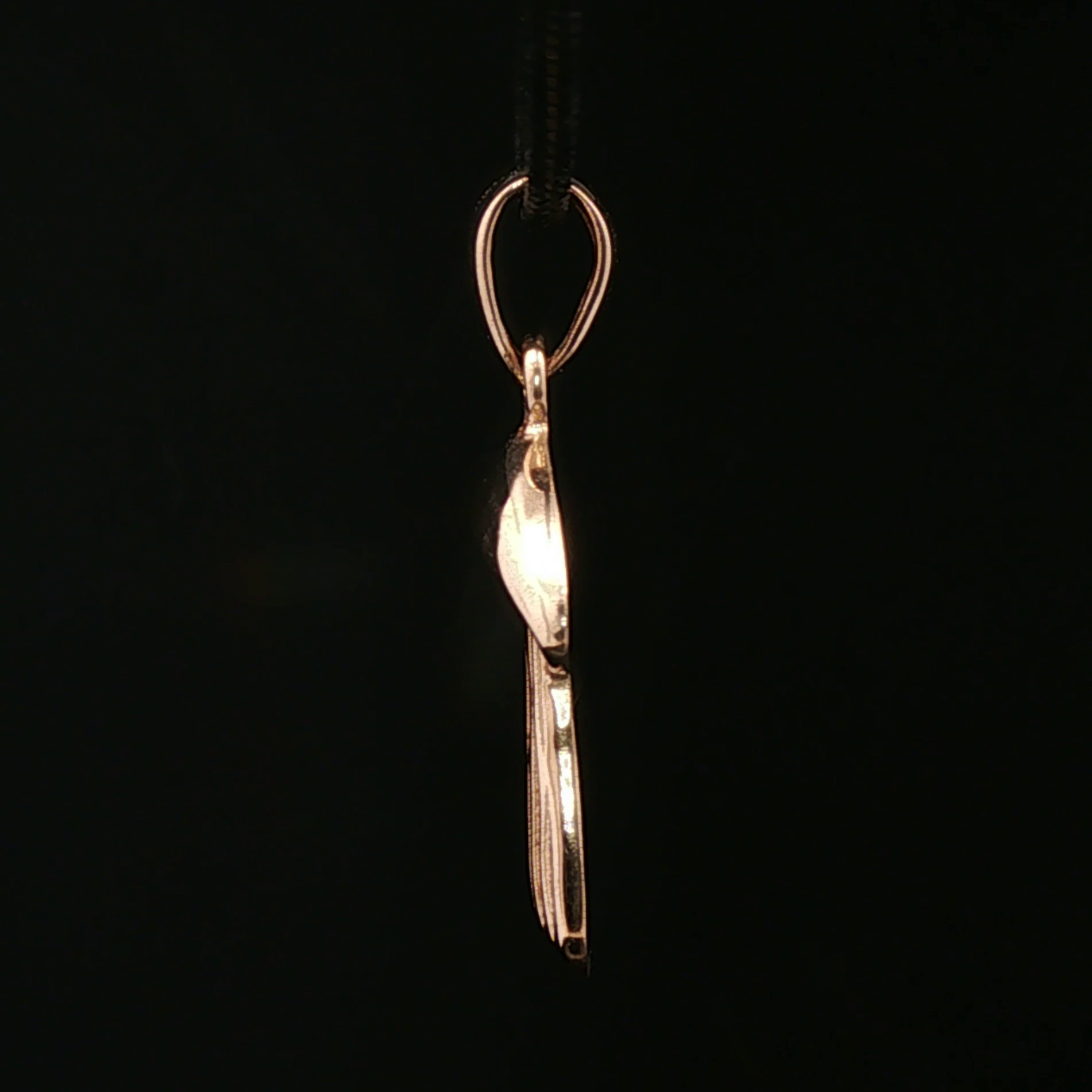 Textured Mushroom Pendant in Antique Bronze - Le Dragon Argenté