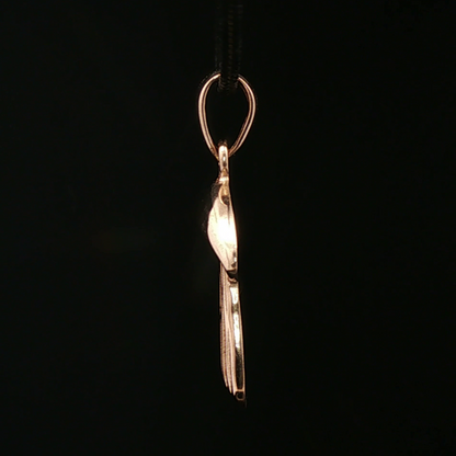 Textured Mushroom Pendant in Antique Bronze - Le Dragon Argenté