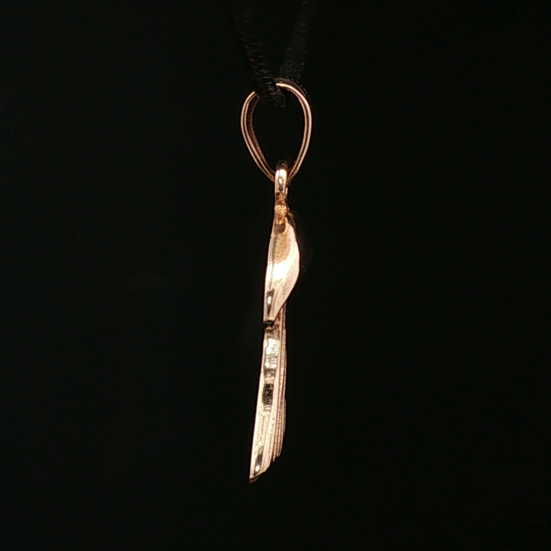 Textured Mushroom Pendant in Antique Bronze - Le Dragon Argenté