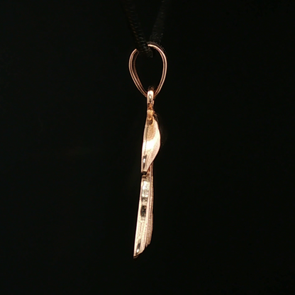 Textured Mushroom Pendant in Antique Bronze - Le Dragon Argenté