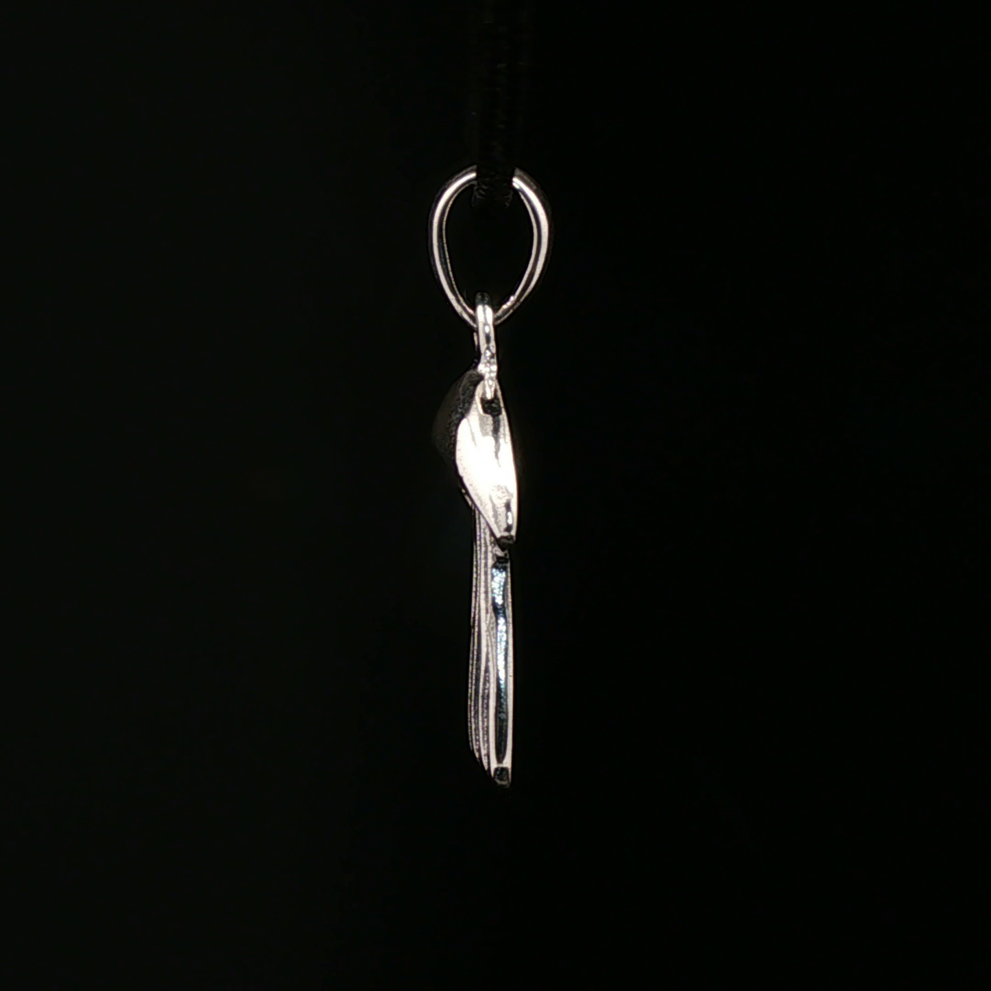 Textured Mushroom Pendant in .925 Sterling Silver - Le Dragon Argenté