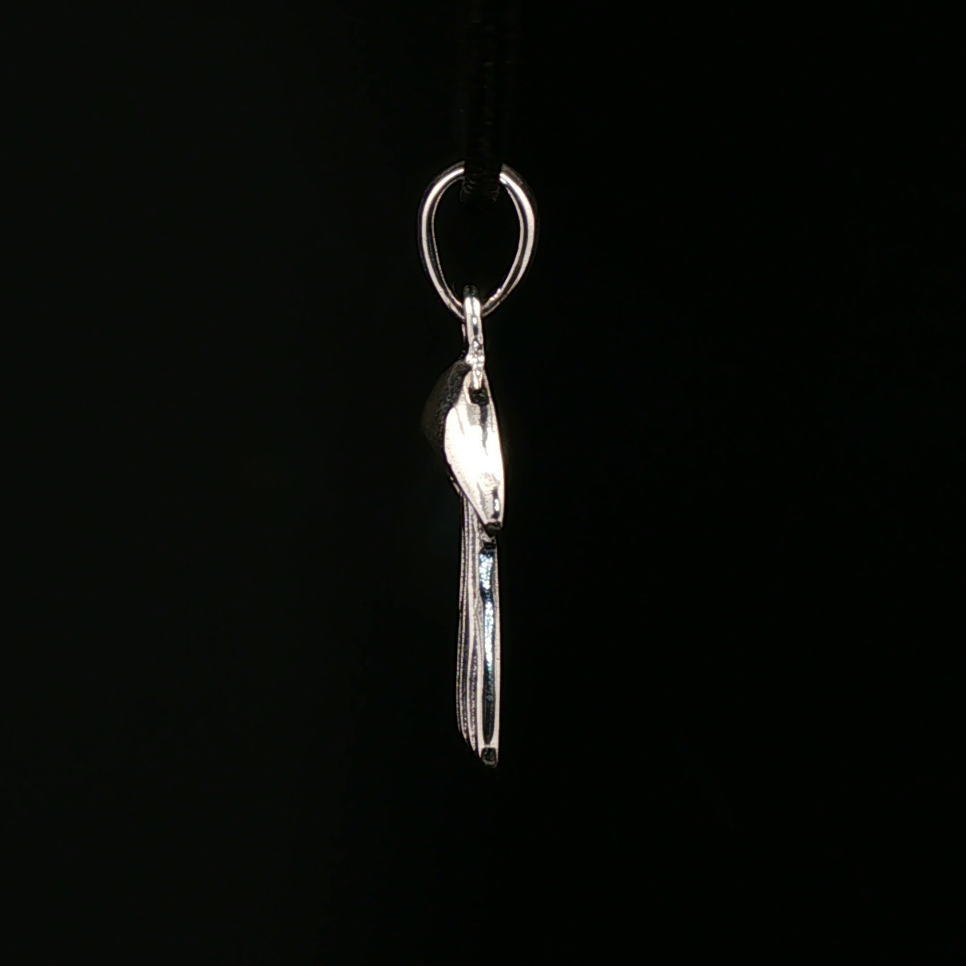 Textured Mushroom Pendant in .925 Sterling Silver - Le Dragon Argenté