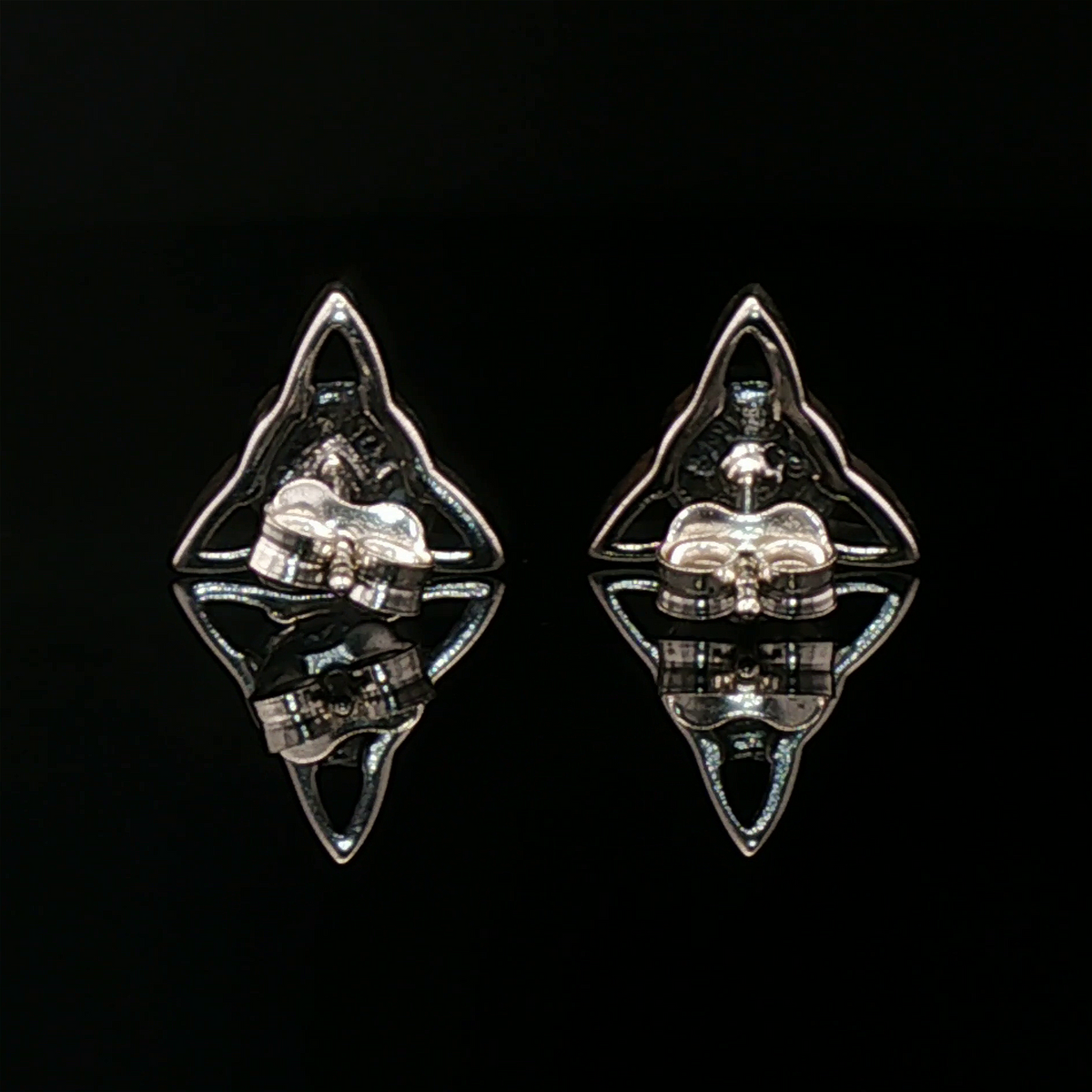 Triquetra Stud Earrings in Sterling Silver