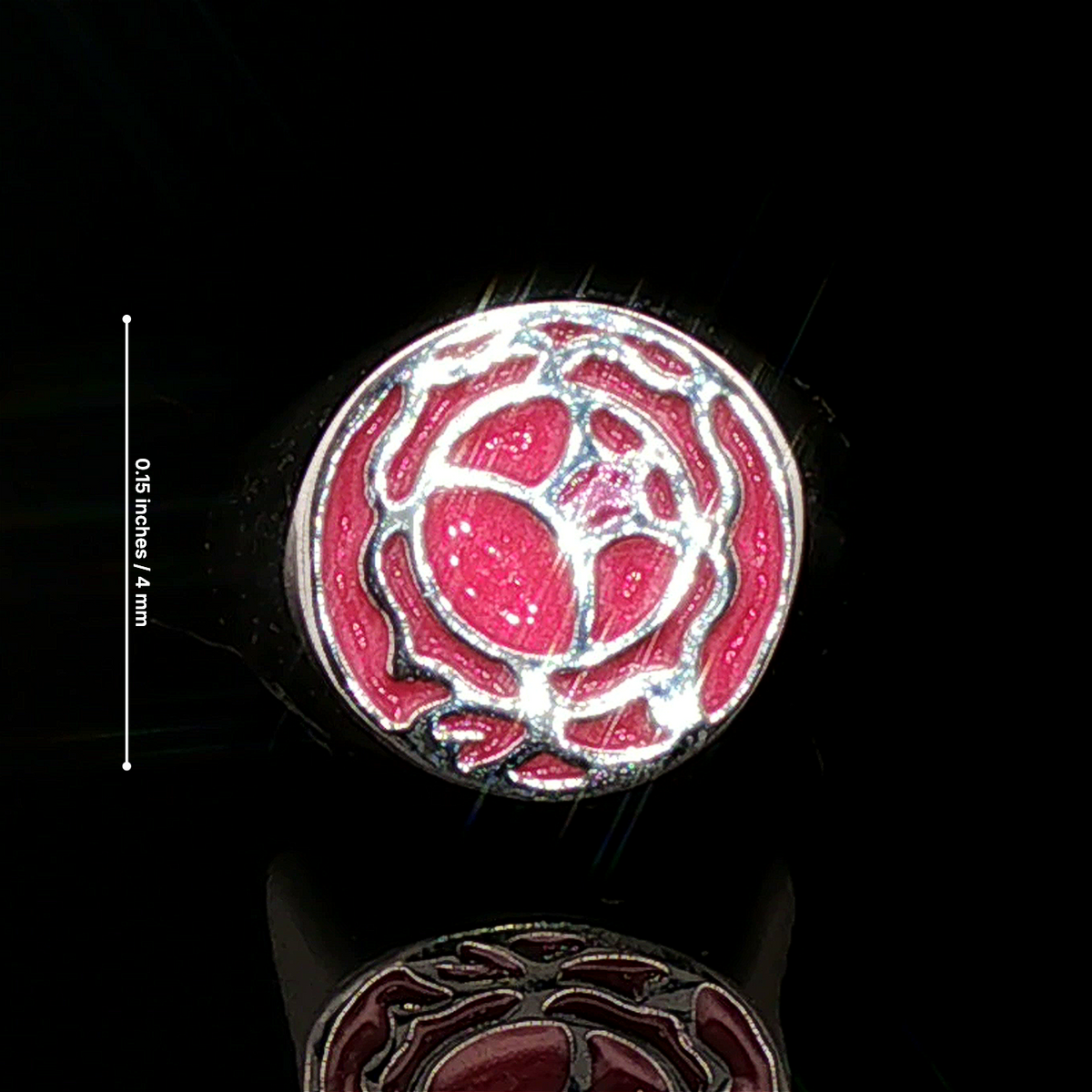 Utena Rose Signet Ring  in Sterling Silver  - Le Dragon Argenté