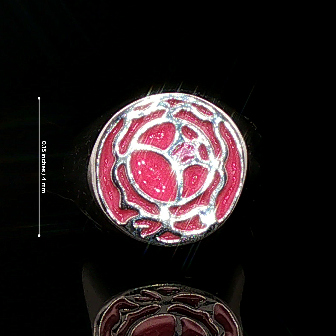 Utena Rose Signet Ring  in Sterling Silver  - Le Dragon Argenté