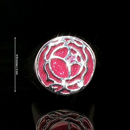 Utena Rose Signet Ring  in Sterling Silver  - Le Dragon Argenté