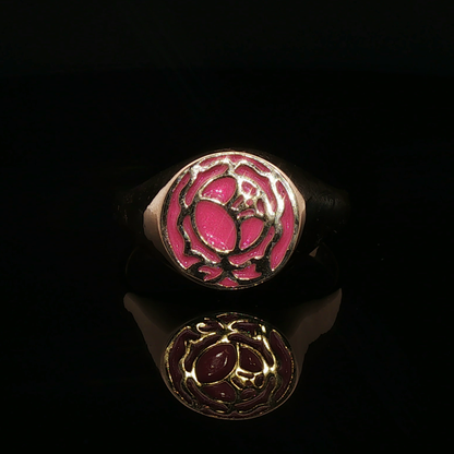 Utena Rose Signet Ring in Antique Bronze - Le Dragon Argenté