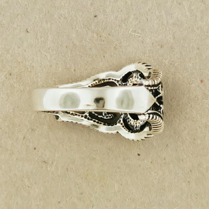 Vintage Style Filigree Birthstone Ring in Sterling Silver, Gothic Style Ring, Victorian Style Ring, 1950 Vintage Style Ring, Birthstone Ring In Sterling Silver, Silver Birthstone Ring, Filigree Birthstone Ring, Vintage Birthstone Ring