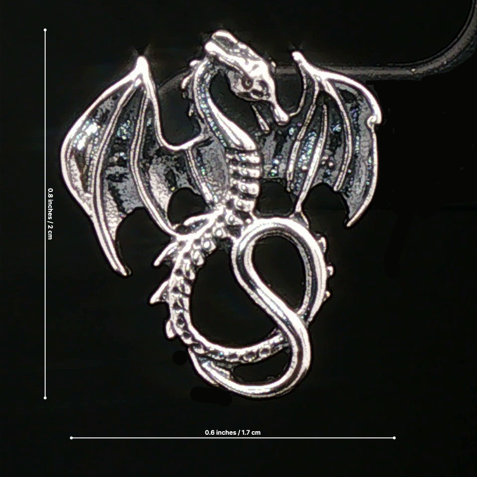 Winged dragon stud earrings in solid sterling silver from Le Dragon Argenté – dragon jewellery for fantasy fans and bold style lovers.