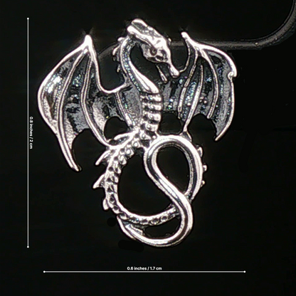 Winged dragon stud earrings in solid sterling silver from Le Dragon Argenté – dragon jewellery for fantasy fans and bold style lovers.
