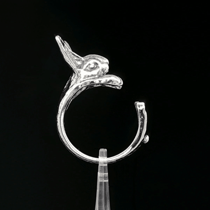 Adjustable bunny rabbit ring by Le Dragon Argenté – cute animal-themed jewellery for nature lovers and whimsical accessory fans.