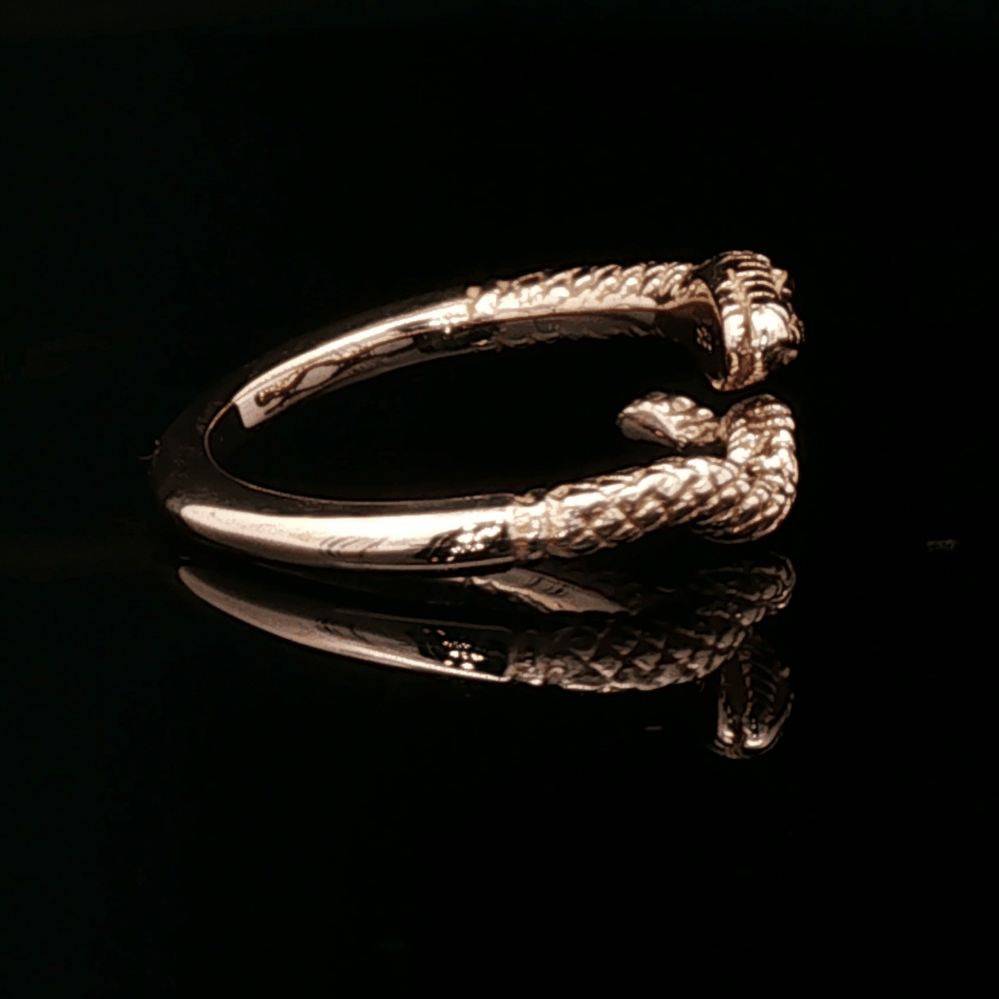Adjustable Coiled Snake Ring in Antique Bronze - Le Dragon Argenté