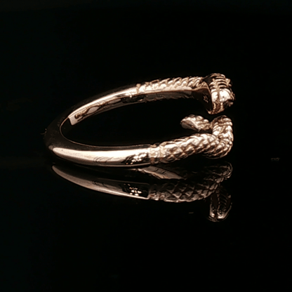 Adjustable Coiled Snake Ring in Antique Bronze - Le Dragon Argenté