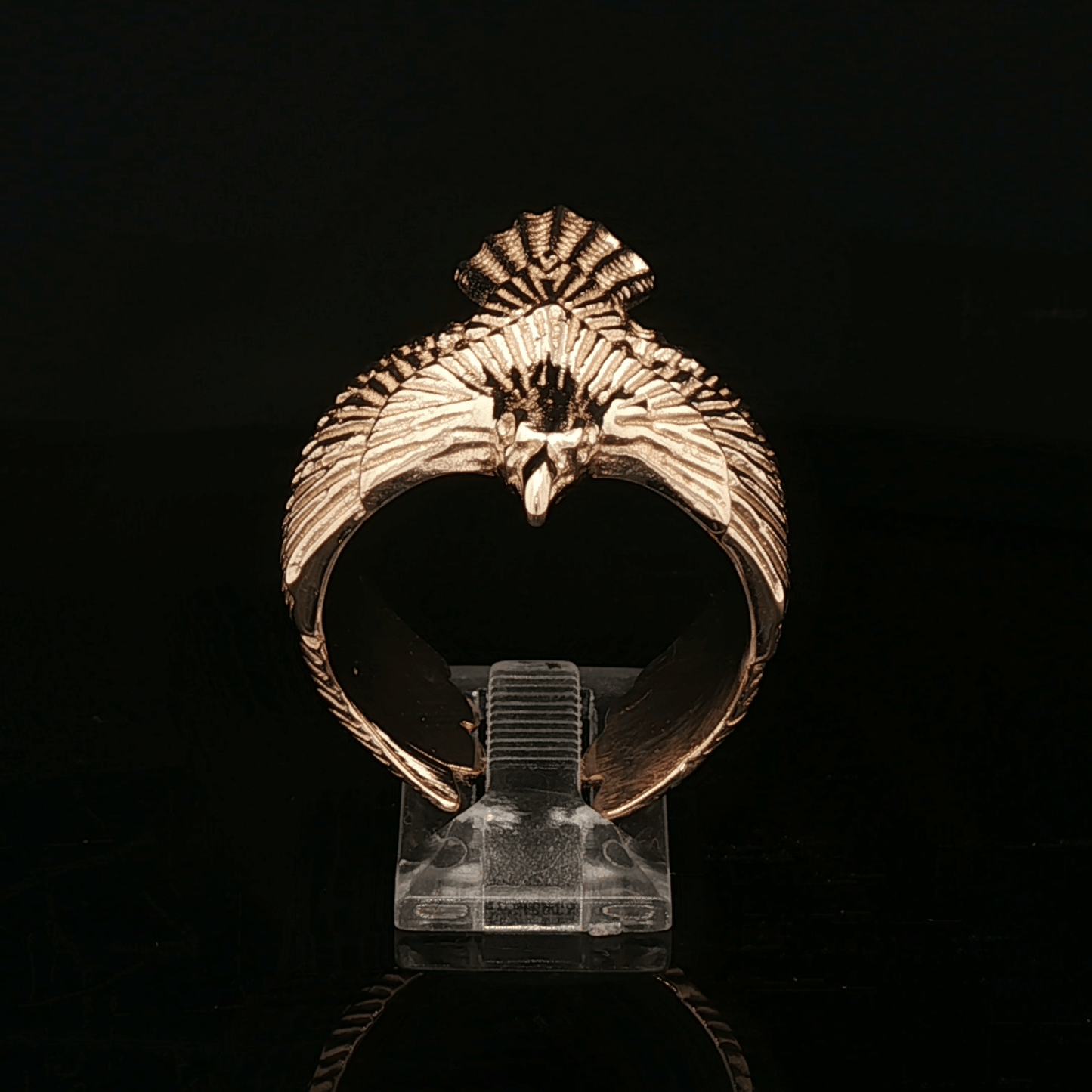 Adjustable Eagle Ring in Antique Bronze - Le Dragon Argenté