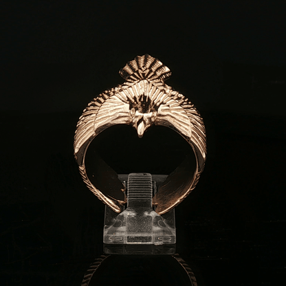Adjustable Eagle Ring in Antique Bronze - Le Dragon Argenté