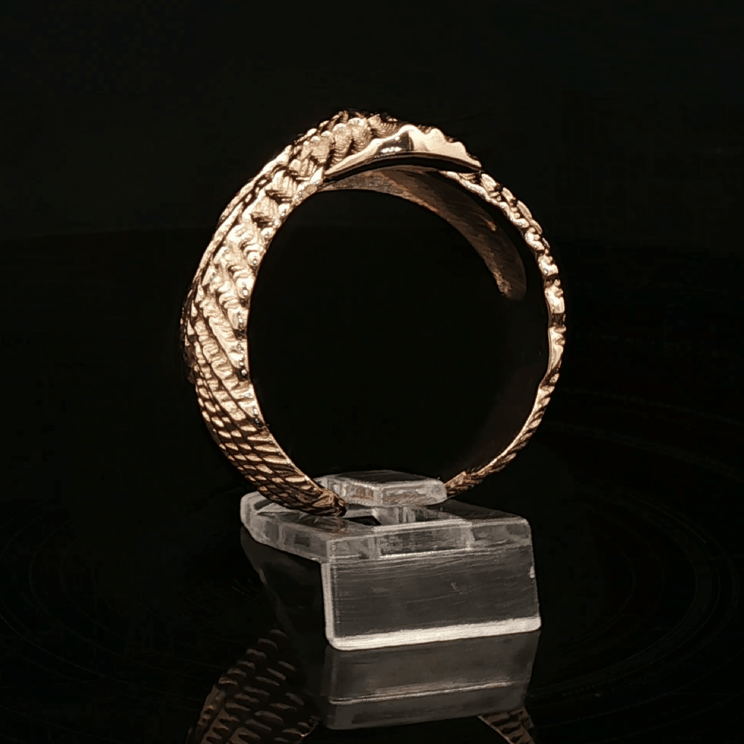 Adjustable Eagle Ring in Antique Bronze - Le Dragon Argenté