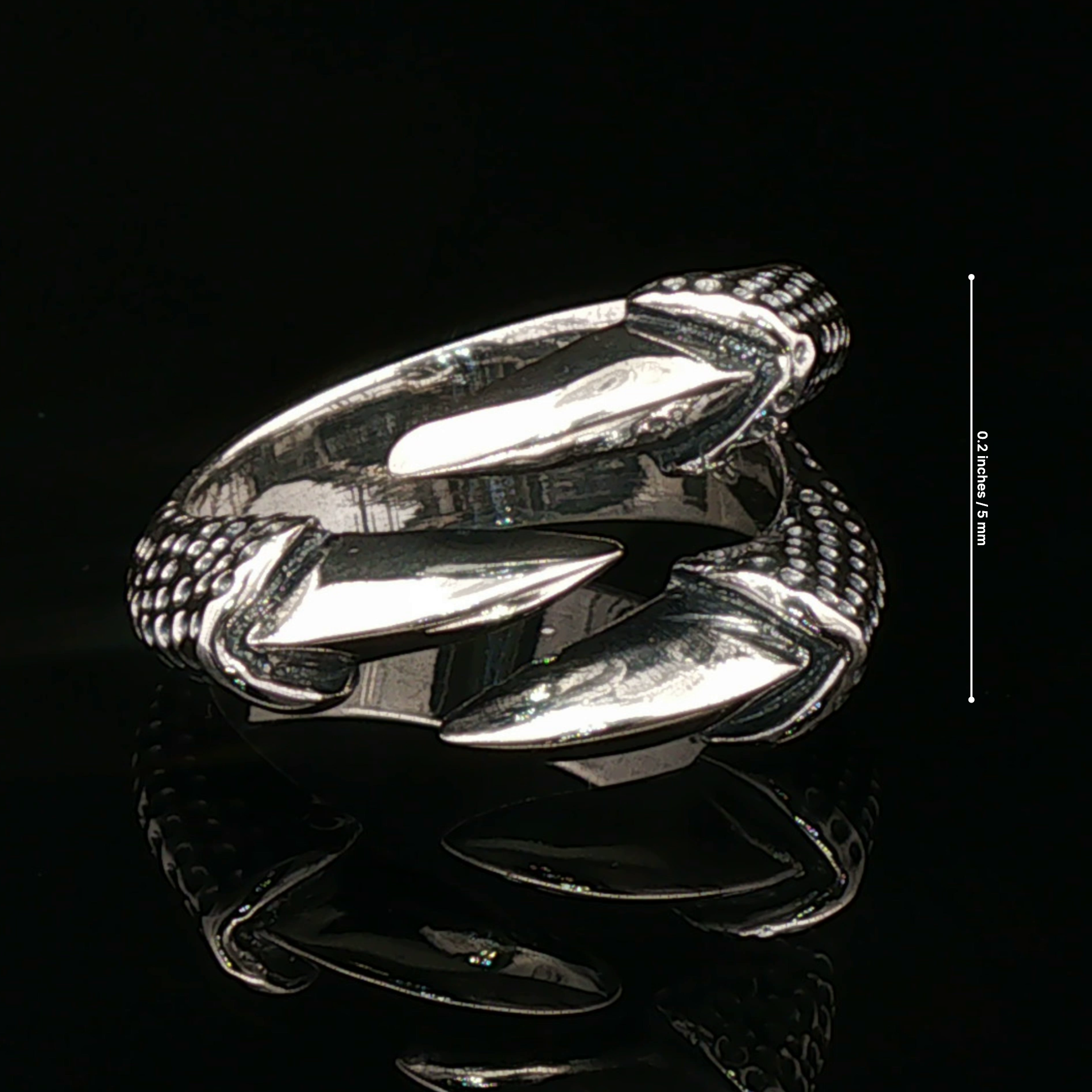Adjustable Dragon Claw Ring - Le Dragon Argenté