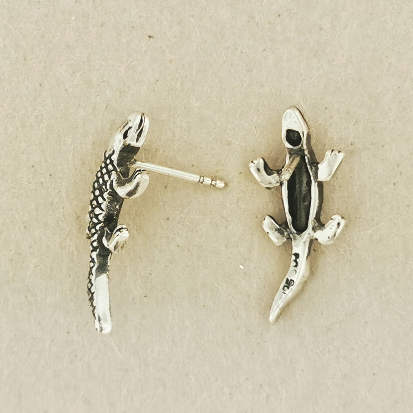 Sterling Silver Alligator Earrings, Silver Alligator Earrings, Silver Alligator Jewelry, Silver Alligator Jewelry, Silver Croc Studs, Silver Croc Jewelry, Silver Crocs Jewelry, Silver Crocs Stud Earrings, Gator Stud Earrings, Gold Gator Earrings