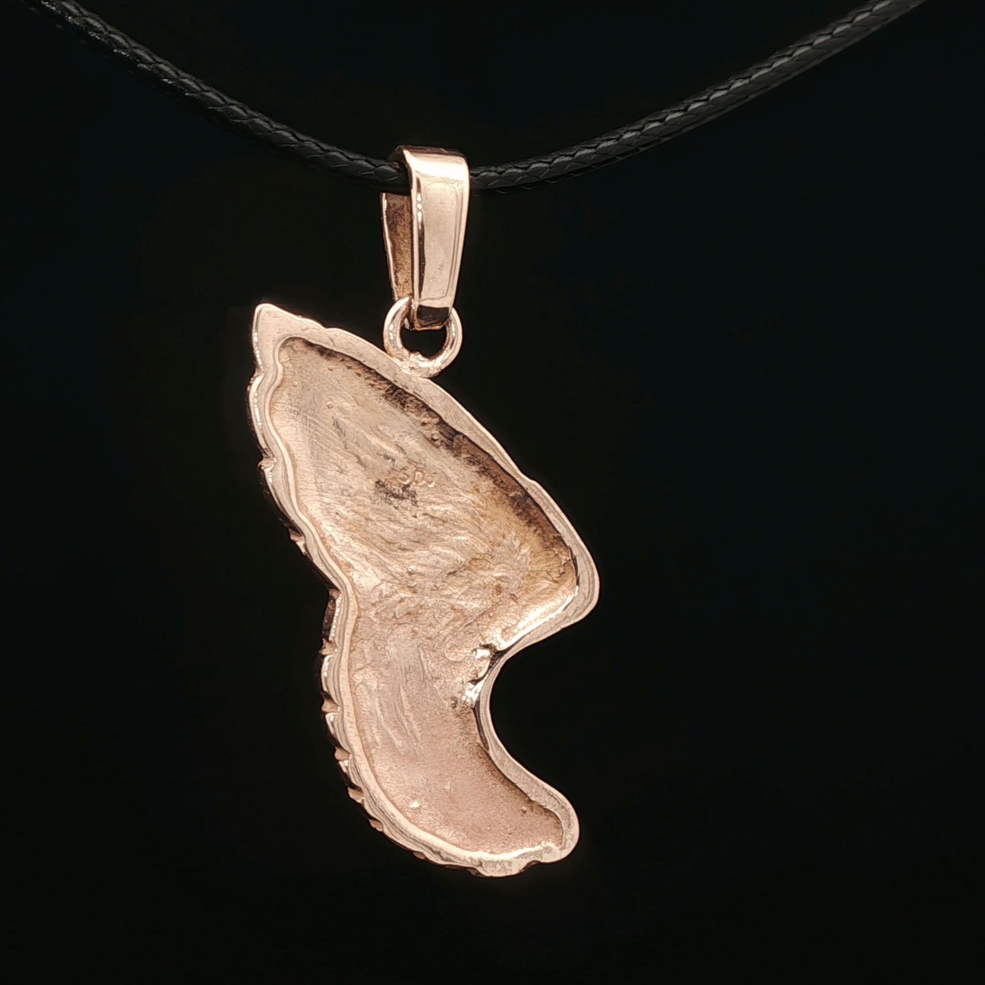 Angel Wing Pendant in Antique Bronze - Le Dragon Argenté - Live Sale - 