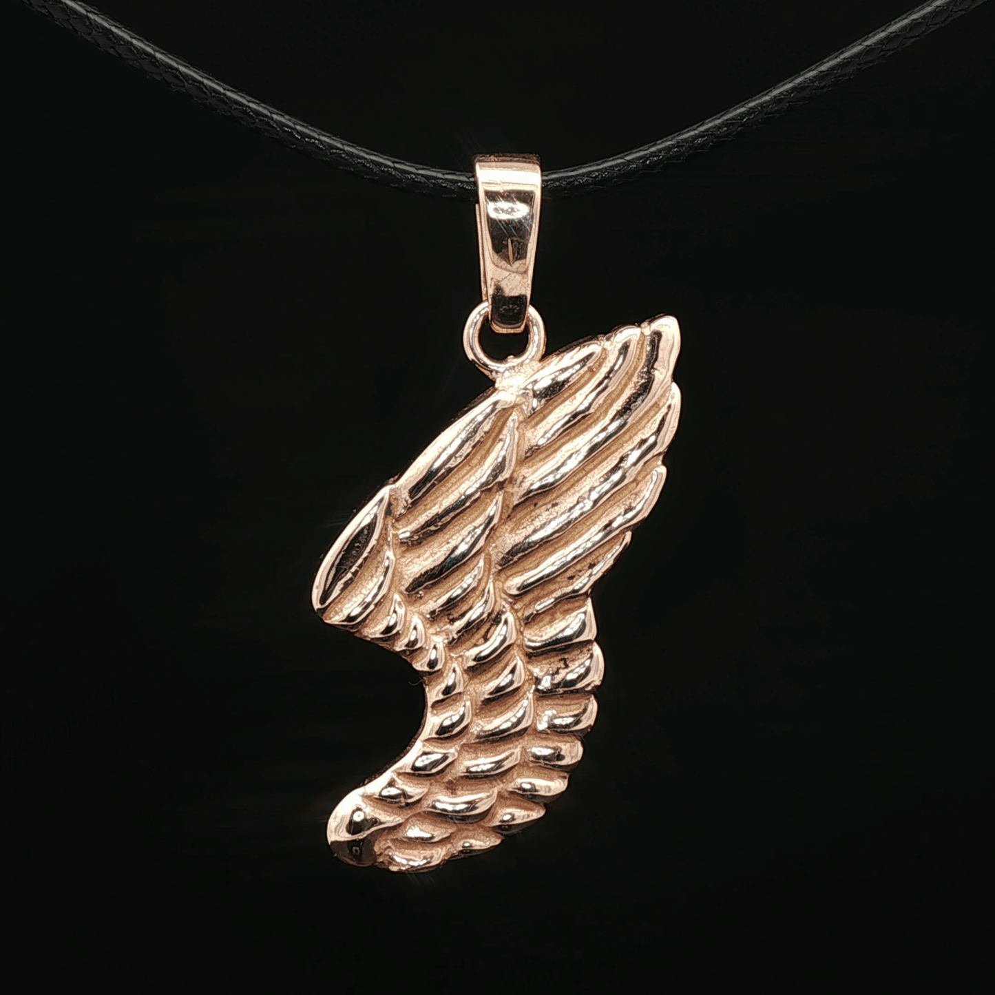 Angel Wing Pendant in Antique Bronze - Le Dragon Argenté - Live Sale - 