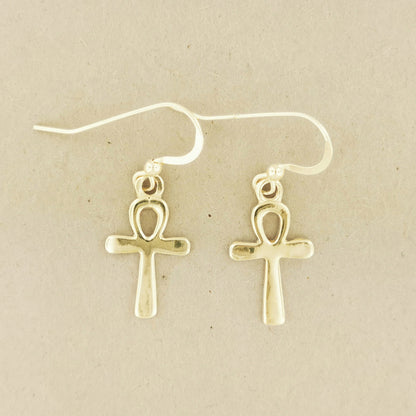 gold ankh charm earrings in yellow gold, gold ankh earrings, ankh earrings in gold, ankh earrings, ankh jewelry, ankh jewellery, gold ankh jewelry, gold ankh earrings, gold ankh jewellery, gold egyptian earrings, ancient egyptian earrings, egyptian cross earrings, esoteric earrings, gold ancient egyptian earrings, ancient egyptian earrings in gold, small gold earrings