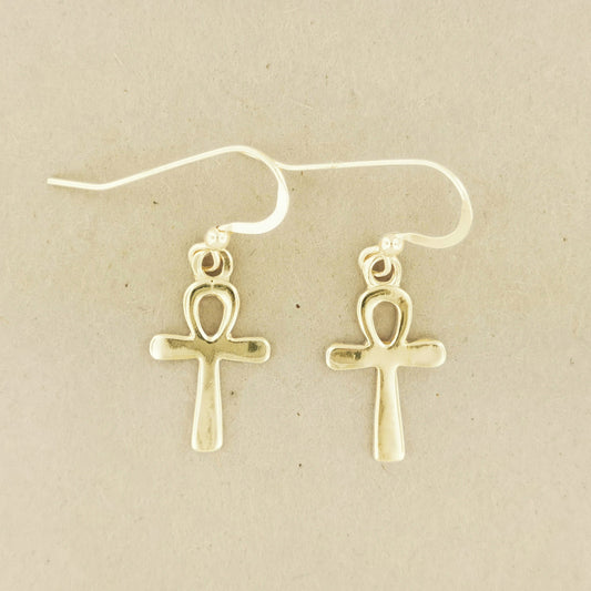 gold ankh charm earrings in yellow gold, gold ankh earrings, ankh earrings in gold, ankh earrings, ankh jewelry, ankh jewellery, gold ankh jewelry, gold ankh earrings, gold ankh jewellery, gold egyptian earrings, ancient egyptian earrings, egyptian cross earrings, esoteric earrings, gold ancient egyptian earrings, ancient egyptian earrings in gold, small gold earrings