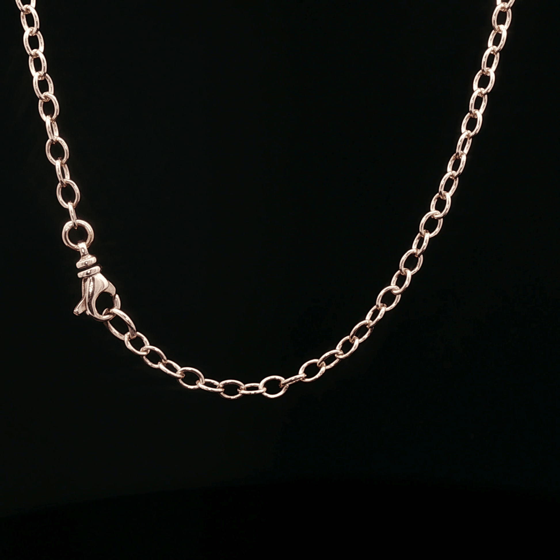 Antique Bronze 3mm Oval Cable Chain Made to Order - Le Dragon Argenté