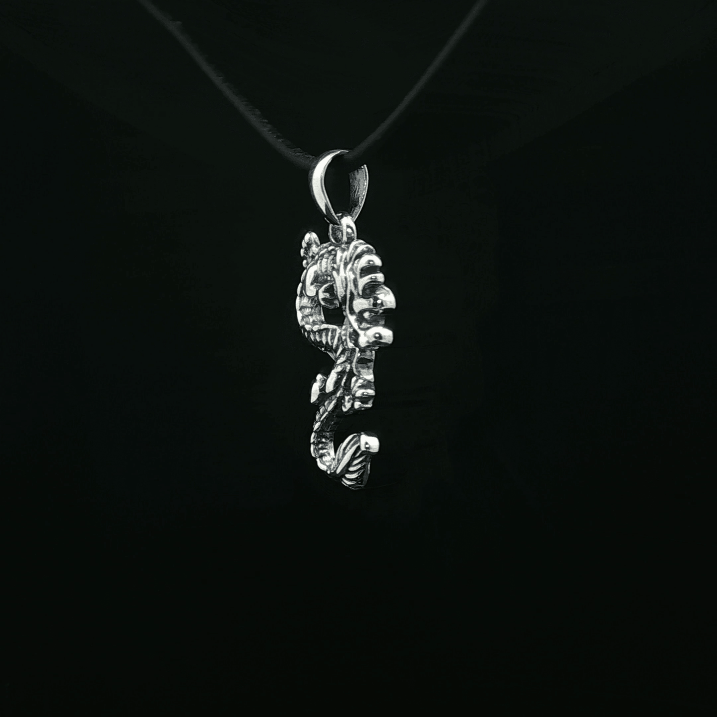 Asian Dragon Pendant In Sterling Silver - Le Dragon Argenté
