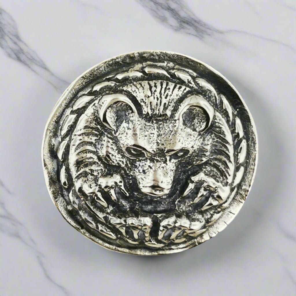 Bear Medallion Pendant in Sterling Silver, Bronze or Stainless Steel - Le Dragon Argenté - animal jewelry - animal pendant - Animal Totem