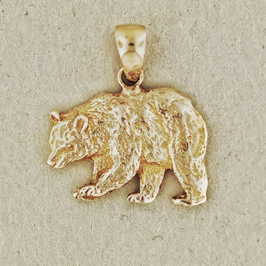 Bear Pendant in Gold Made to Order - Le Dragon Argenté