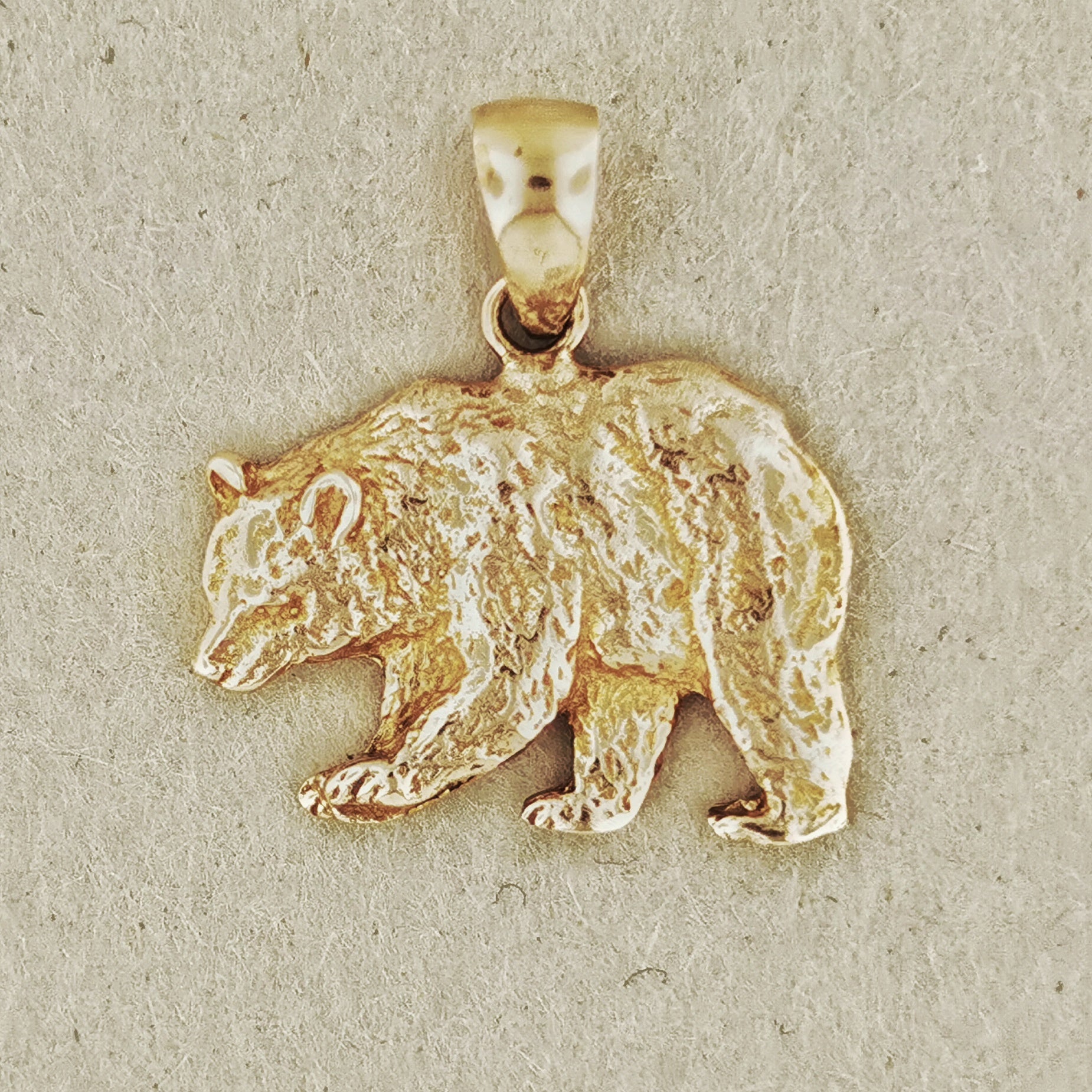 Bear Charm Pendant in 925 Silver or Bronze, Grizzley Bear Pendant Charm Necklace, Bear Totem Pendant, Bronze Bear Pendant, Bear Jewelry In Antique Bronze, Bear Totem Pendant, Bronze Animal Pendants, Bronze Bear Charm Pendant, Bronze Bear Necklace