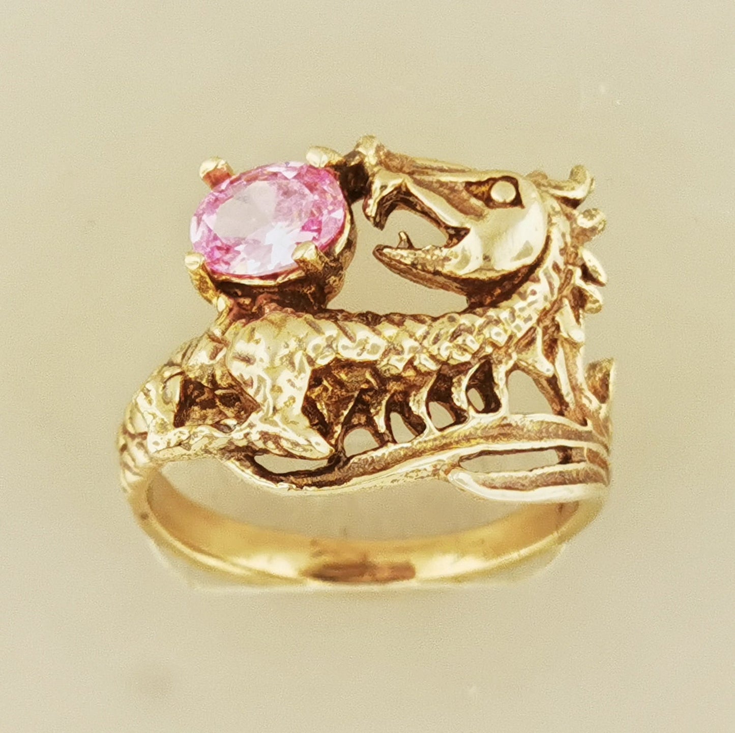 Birthstone Dragon Ring in Antique Bronze - Le Dragon Argenté